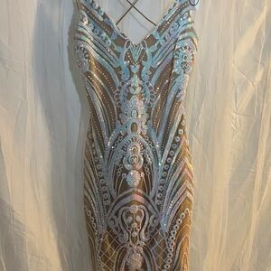 Lovely Day Iridescent Sequin Dress